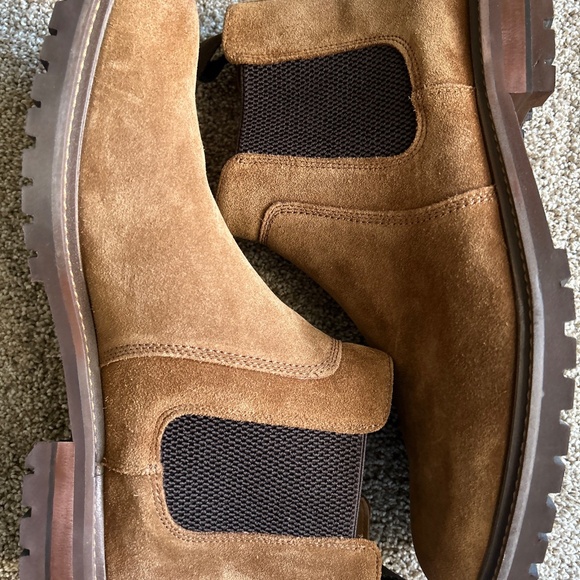 Johnston & Murphy Brown Suede Chelsea Boots - Picture 2 of 6